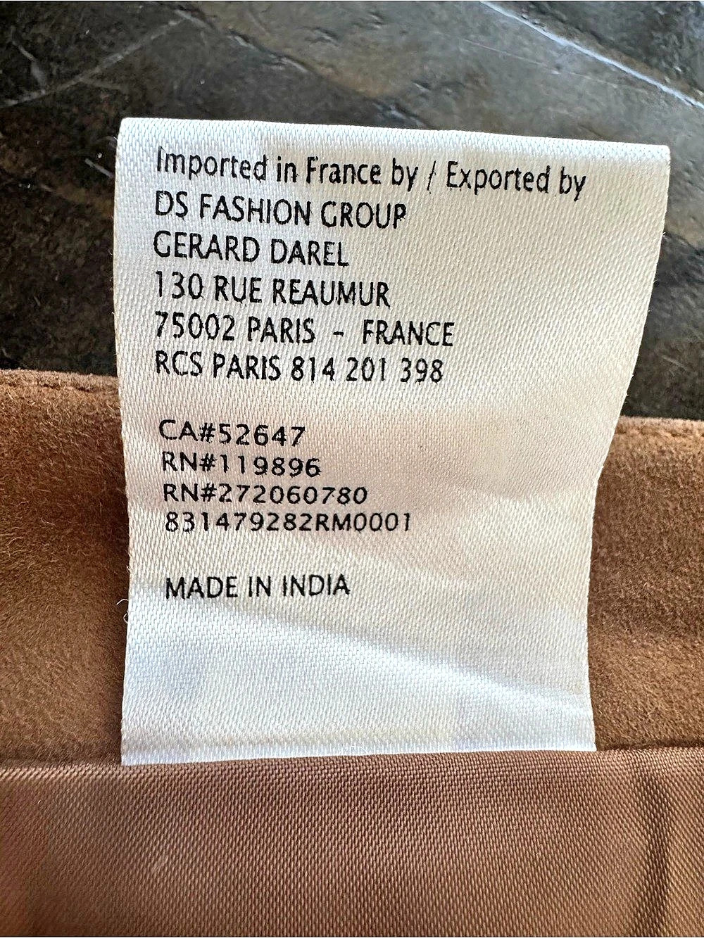 PABLO by Gérard Darel 100% Goat Suede Snap-Front Mini Skirt | Brown | US 6 FR 38 - Picture 10 of 10